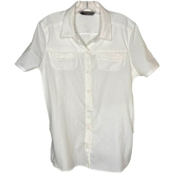 REI Co-op Sahara Short-Sleeved Hiking Shirt - White - XL - Picture 2 of 10